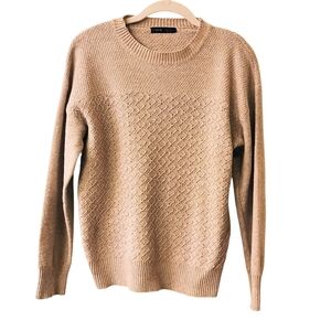 Women's Shein Beige Knit Long Sleeve Sweater Size Medium